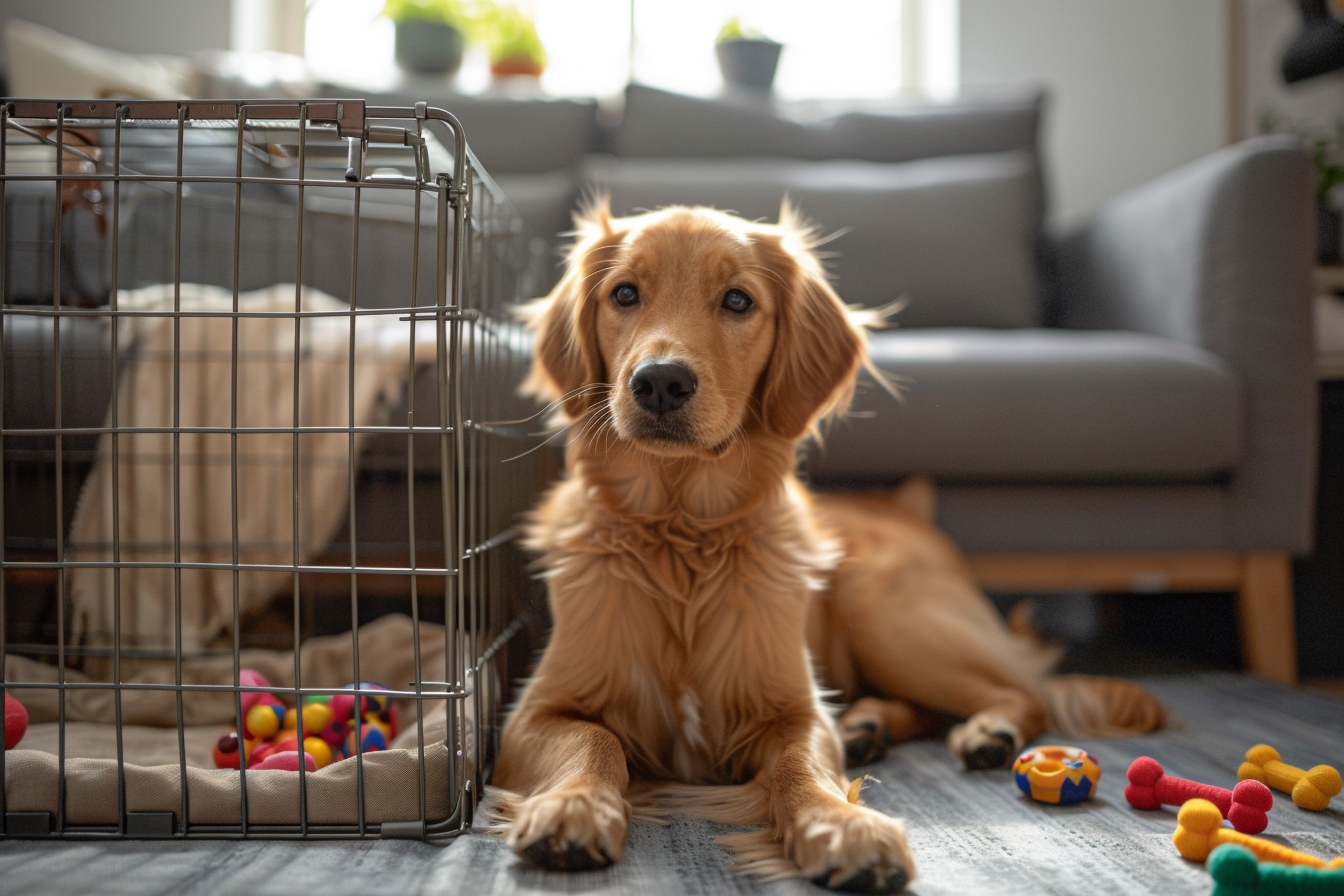 Comment habituer mon chien à sa cage solide?