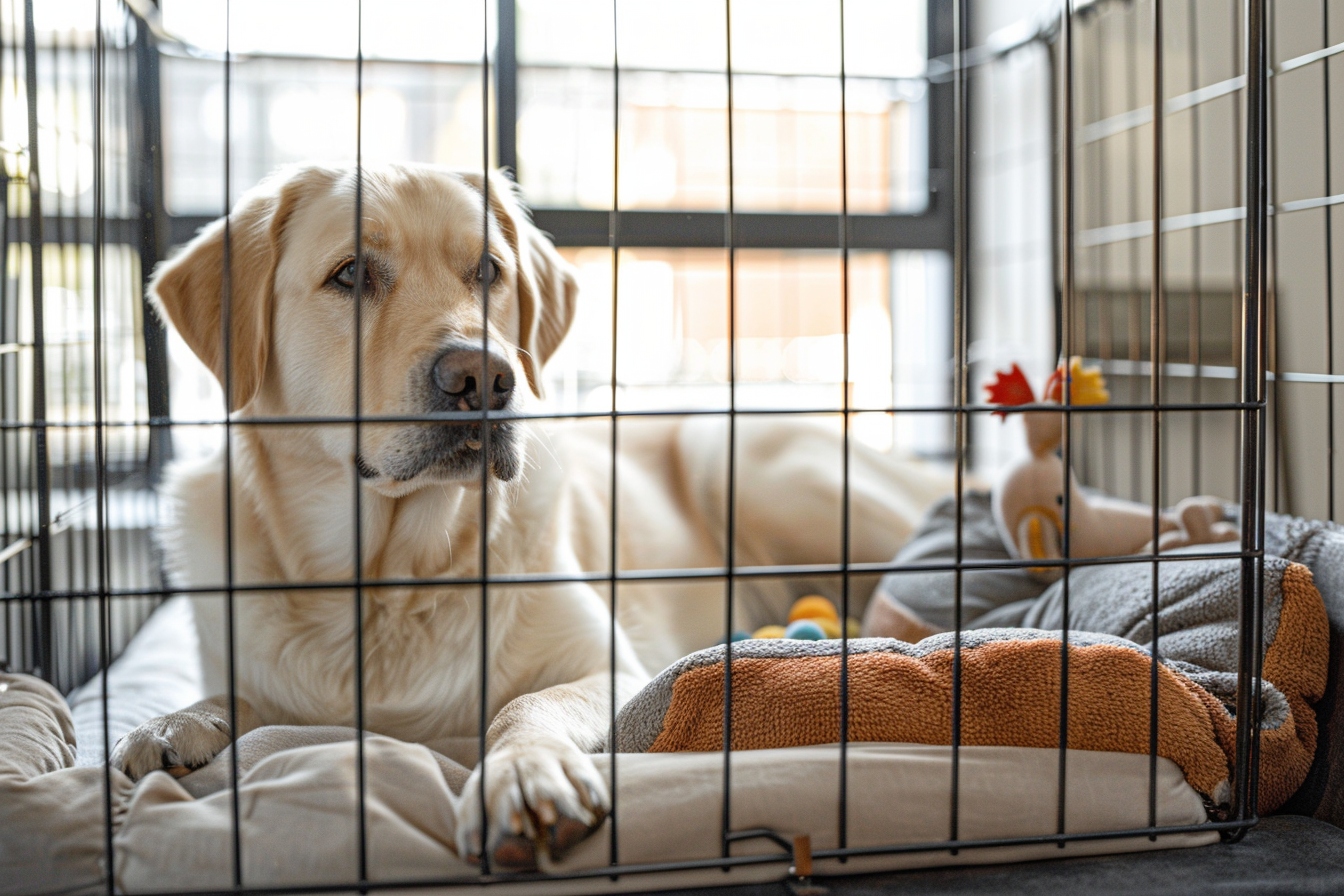 Est-ce cruel de garder mon chien dans une cage?