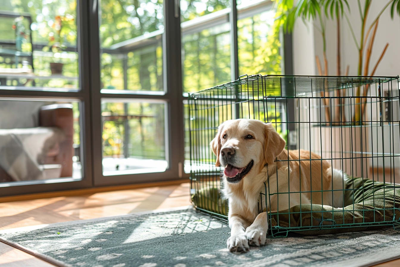 Est-ce que la cage pour chien doit être utilisée en permanence?
