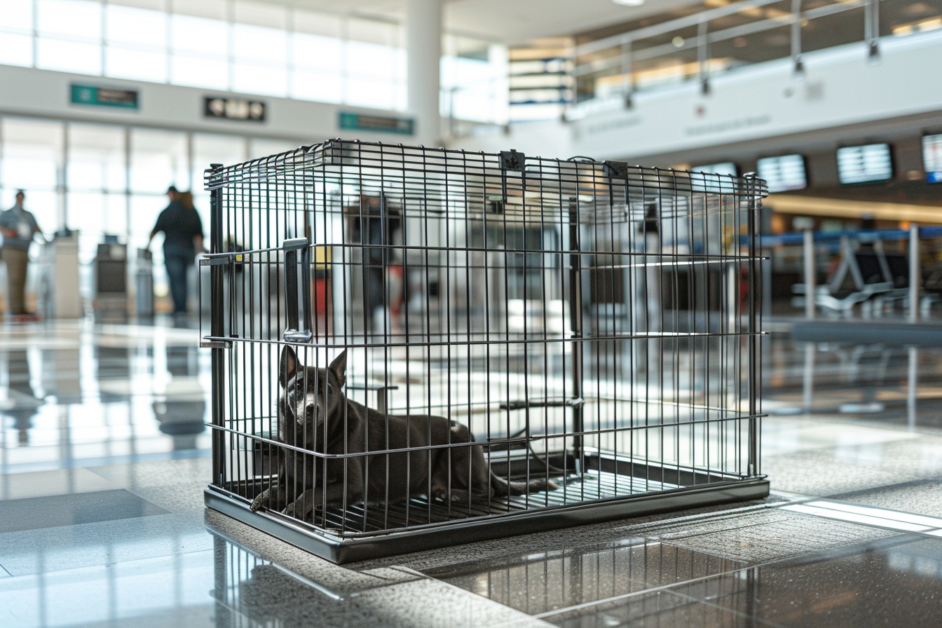 Est-il possible de voyager en avion avec une cage pour chien XXL solide?
