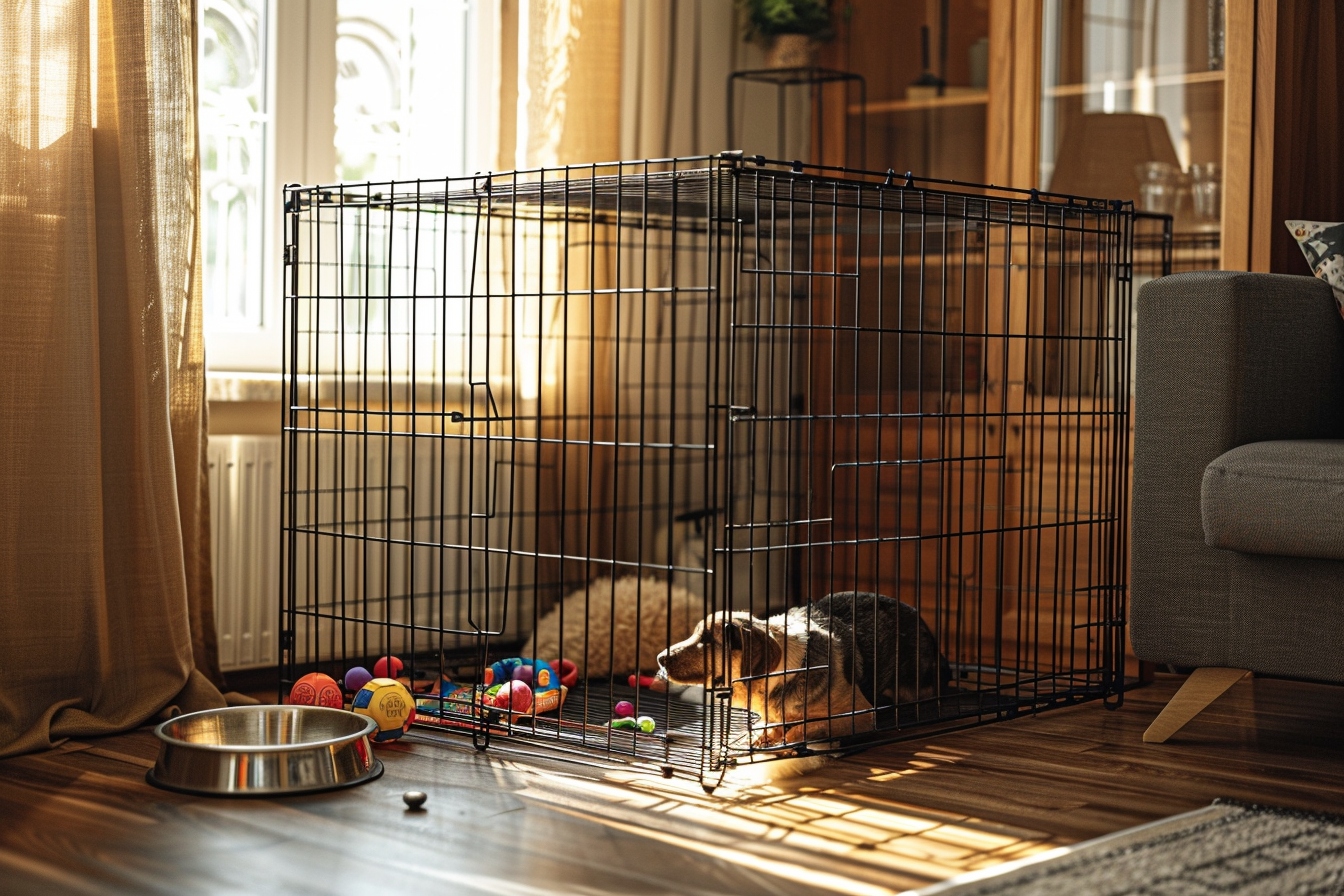 Puis-je utiliser la cage de transport pour gros chien comme moyen de dresser mon animal?