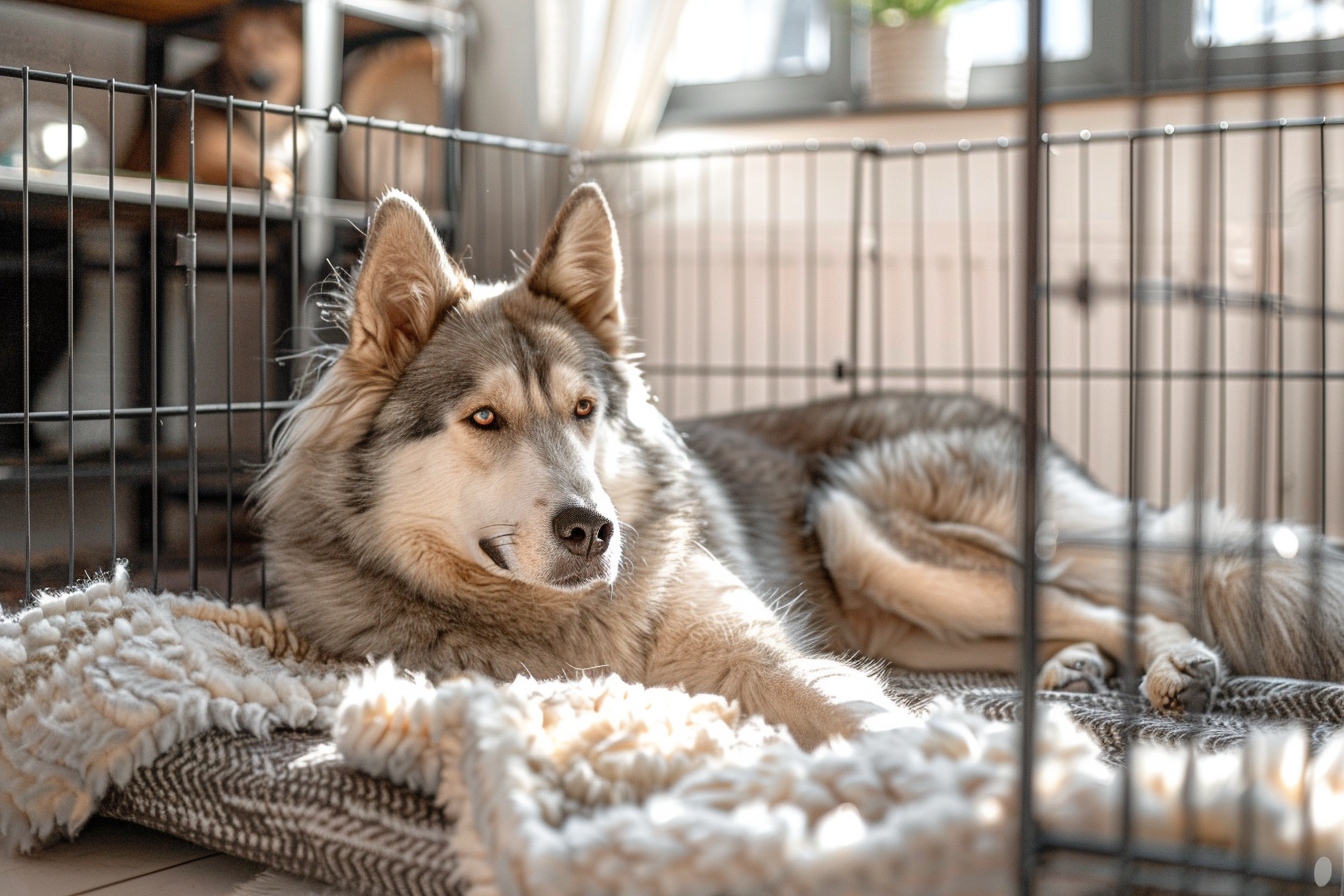 Puis-je utiliser une cage de transport pour gros chien comme lit permanent pour mon animal?
