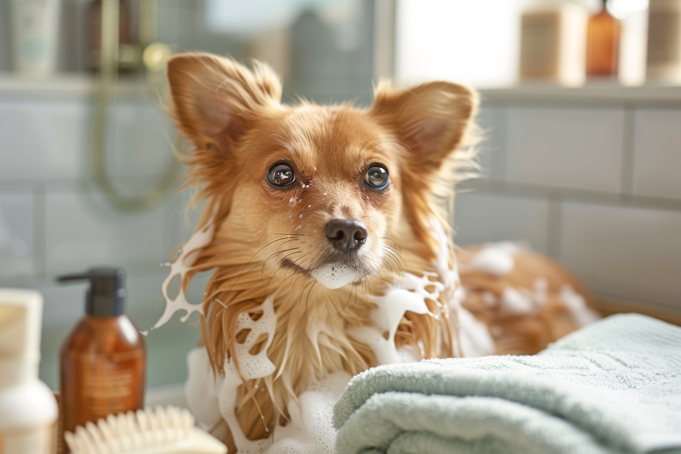 Que peut-on utiliser à la place du shampoing pour chien ?