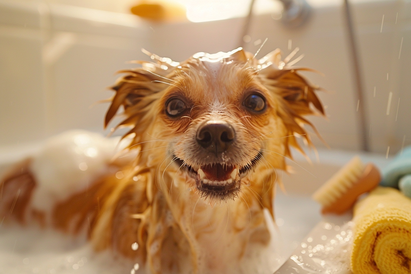 Shampoing anti-puces pour chiens